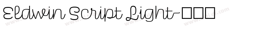 Eldwin Script Light字体转换